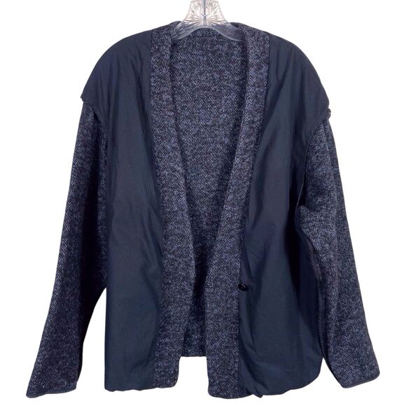 SEE BY CHLOE Herringbone Collarless Jacket US Size 4 Wool Alpaca Blend Gray EUC - Picture 14 of 16